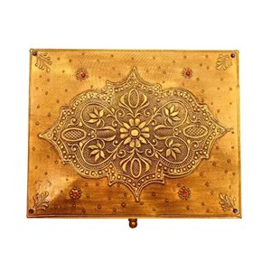 Boîte à bijoux en teck artisanale en gros |   Boîte de rangement sculptée Inde - Product Image 4