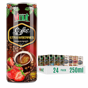 <b>Coffee</b> Drink Premium Vietnamese Roasted Flavor Aluminum Can 250ml Pure Natural 24 Count Ready Drink VINUT Wholesale Importer - Product Image 1