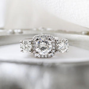 IGI/GIA Lab Grown Round Cut Diamond Vintage 14K Oro amarillo Boda/Anillo de compromiso Anillos finos unisex para aniversario perfecto - Product Image 3