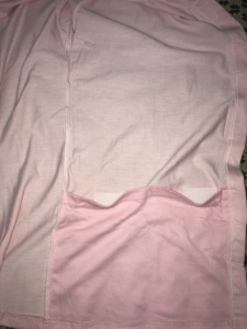 Haut de récupération post-mastectomie en jersey uni, ouvert, avec poches et attaches pour drains, sans manches, tricoté en polyester/coton - Product Image 3