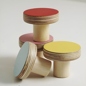 Tiradores de madera/Maquinilla de tirar de madera maciza para muebles y gabinetes/Puños de tirar modernos para puertas/Puño de tirar plateado para interiores - Product Image 1