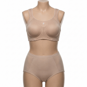 Conjunto de Ropa Interior Deportiva para Mujer: Sujetador Deportivo con Soporte, Braguitas de Malla de Alto Rendimiento, Boyshort con Aros, Poliéster de Alta Tecnología, Talla Personalizada - Product Image 1