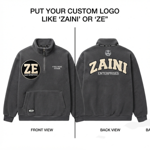 Premium 240g Fleece Pullover <b>Jacket</b> Warm Quarter Zip Custom Embroidered Logo Streetwear Waterproof Breathable <b>Reflective</b> Autumn - Product Image 1
