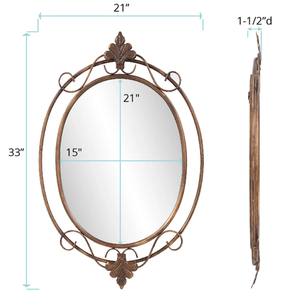 Eco Friendly Handcrafted Iron <b>Wall</b> <b>Mirror</b> Frame Artistic Decorative Accent For Home Living Room Bedroom Interior Decor - Product Image 6