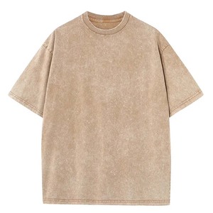 Camiseta de Algodón con Lavado Ácido para Hombre, Corte Holgado, Estilo Vintage, Manga Corta, con Tela Suave para Uso Diario Informal y Urbano - Product Image 5