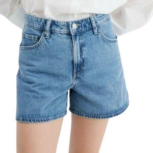 Shorts de Mezclilla de Cintura Alta para Mujer, Lavado Claro, Corte Recto, Casual, Moda de Verano, Venta al Por Mayor, Shorts de Mezclilla de Corte Recto - Product Image 5