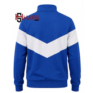 Sudadera con capucha azul con escudo bordado de Zeta Phi Beta, informal, con paneles blancos, cierre de cremallera, cuello alto, bolsillos con ribete y ribete a juego en la parte inferior. - Product Image 4