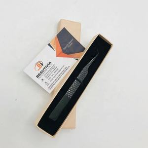 Pince à épiler professionnelle d'extension de cils en acier inoxydable à 45 angles de marque privée personnalisée vente en gros pince à cils durable - Product Image 2