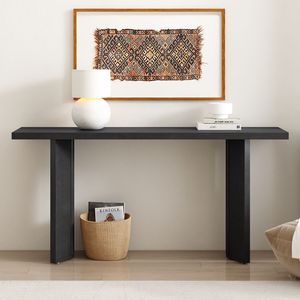 Consolle U_STYLE in impiallacciatura di pino con eleganti gambe geometriche per soggiorno, studio e sala da pranzo - Product Image 2