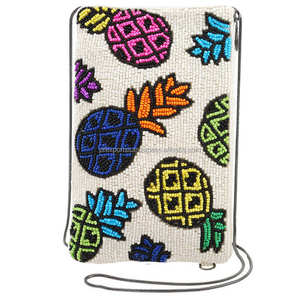 Handmade <b>Vintage</b> Multicolor Sequin Beaded <b>Phone</b> Bag Nautical Anchor Mobile Pouch Coastal Themed Waterproof Crossbody Purse Hook - Product Image 6