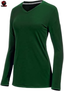 T-shirt à manches longues pour femme TriPro Sports, imprimé sur mesure, 100% coton, respirant, coupe classique, couleur unie, décontracté, sport - Product Image 5