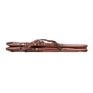 Étui de transport pour fusil en cuir personnalisé, marron, double, robuste, compatible MOLLE et à dégagement rapide – Cadeau idéal pour les chasseurs - Product Image 1