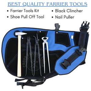 Kit d'outils de sécurité pour fermeur de chevaux avec pince à retirer les clous, pince à crochets Alligator noire, marteau à clous robuste et outil de dépose de clous de sabot - Product Image 3