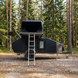 Remolque de Campamento Familiar Todoterreno Tipo Lágrima con 4 Camas, Litera y Tienda de Techo en Venta - Product Image 2