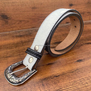 Cinturón de cuero de vaca de lujo de marca famosa para hombre con hebilla adornada extraíble hecho a mano de alta calidad cinturones de cuero de vaca genuino Natural - Product Image 4