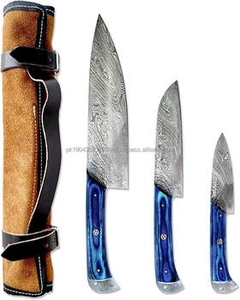 Ensemble de couteaux de chef professionnels en acier Damas multifonctionnels et écologiques, 5 pièces, avec manche en bois, pour la cuisine, vente chaude - Product Image 1