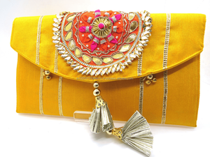 Indian Traditional <b>Fabric</b> Shagun Gotta <b>Wallet</b> Envelopes Haldi Mehndi Wedding Favor Gift Housewarming Party New Year Diwali - Product Image 4