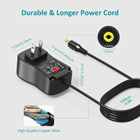Kit d'adaptateur secteur universel DC 3V-12V 3A, alimentation réglable multi-tensions pour bande LED, caméra CCTV, haut-parleur, routeur