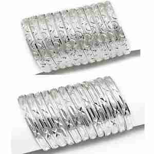 Wholesale Mix Design Silver Plated <b>Bangles</b>, Fashion <b>Bangles</b>, Traditional Silver Plated <b>Bangles</b>, Brass Custom Silver <b>Bangles</b> <b>Set</b>. - Product Image 3