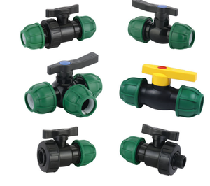 บอลวาล์วทองเหลือง PP แบบเกลียวเชื่อมต่อด้วยมือ - Product Image 2