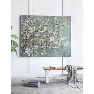 Saison bianco fiore di ciliegio stampa su tela Set 18.5 \ "X 59 \" decorazione da parete per soggiorno camera da letto ingresso ufficio Set di 4 - Product Image 5