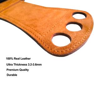 Protector de mano gimnástico para levantamiento de pesas, Palma de cuero para Fitness, con envoltura para muñeca - Product Image 6