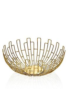 Cesta de Frutas de Alambre Dorado, Diseño Floral Ovalado, Tazón Decorativo para Guardar Aperitivos y Frutas en el Hogar, Estilo Glam, Hecho a Mano - Product Image 2