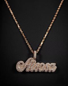 Cadena Hecha a Mano en Oro Rosa 4K con Diamante Moissanite VVS1, Plata de Ley 925, Estilo Cubano Hip Hop para Hombre, Colgantes y Dijes - Product Image 2