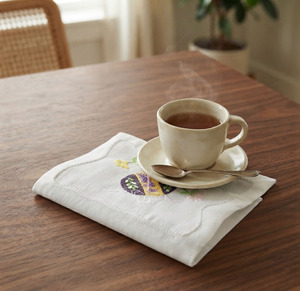 Serviettes de cocktail pliables personnalisées en lin brodé à la main, motif œufs de Pâques, de haute qualité, pour la maison, l'hôtel et les fêtes - Product Image 3