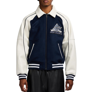 แจ็คเก็ตหนังวัวแท้ 100% แบบสั่งทำพิเศษสำหรับผู้ชาย ยี่ห้อ Avirex คุณภาพพรีเมียม ขนาดสั่งทำได้ พร้อมปักลาย Avirex - Product Image 3