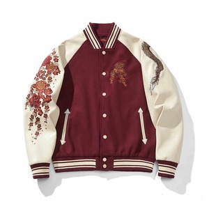 Nueva Chaqueta Varsity para Hombre con Mangas de Cuero, Apliques Bordados, Chaqueta de Invierno Personalizada al por Mayor - Product Image 1