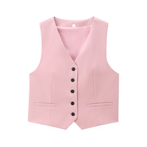 Chaleco Casual de Moda para Mujer, Cuello Redondo, Color Caqui, con Cinturón, 3 Combinaciones de Colores, Resistente al Viento, Transpirable, de Poliéster, en Oferta - Product Image 6