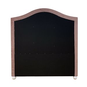 Lit double Reggie en tissu rose capitonné - Product Image 2