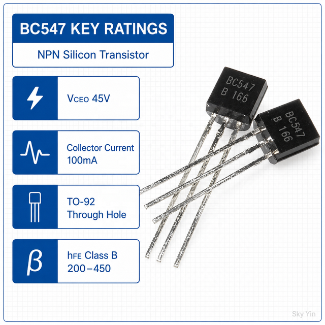 High Quality BC547 Transistor Replacement Low Power Triode In-line BC547B Transistor TRANS NPN 45V 0.1A BC547 C547b