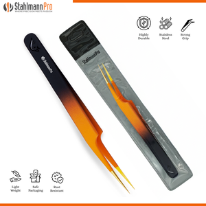 Pince à épiler professionnelle de haute qualité avec logo personnalisé, en acier inoxydable, pointes pointues, soin des yeux, par Stahlmann Pro - Product Image 6