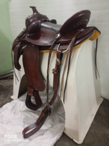Pedido a granel disponible Hermoso tallado a mano de cuero real Western Barrel Racing Saddle Pleasure Trail Riding Style - Product Image 6