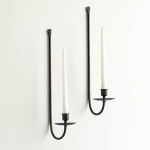เชิงเทียนติดผนังเหล็ก ลายดอกไม้ สำหรับตกแต่งบ้าน ทนทาน - Product Image 2