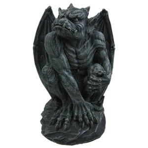 Sculpture de Gargoyle Gothique en Pierre Coulée en Gros |   Statue décorative de jardin - Product Image 4