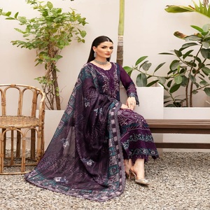 Costumes pakistanais pour femmes par Designers pakistani salwar kameez par Ramsha Vol DASTAN-2 robes pakistanaises ensembles Kurta pour femmes - Product Image 3