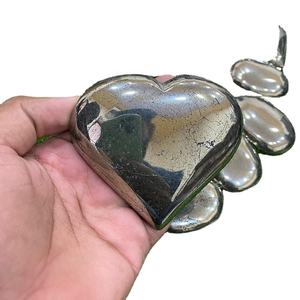Cristal de Pirita Natural en Forma de Corazón, Pulido, Piedra Curativa, Regalo Decorativo - Product Image 1