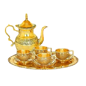 Juego de Tetera y Tazas para Café y Té Turco, Ecológico, Moderno y de Primera Calidad, con Bandeja, Marca White Royals, Color Personalizado - Product Image 4