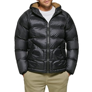 Nueva Chaqueta Bomber Acolchada Gruesa Impermeable de Lona con Cuello Burbuja y Cremallera para Hombre, Estilo Casual, Cálida para Invierno, Ecológica - Product Image 3