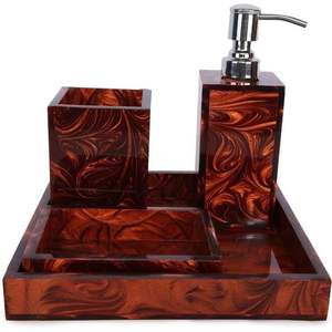 Juego de Accesorios de Baño de Resina Blanca de Lujo, Artículos Ecológicos de Lujo para Baños - Product Image 6