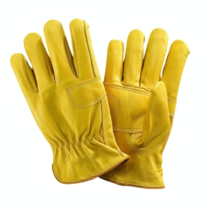 Reinforced Cowhide Grain Leather General Purpose Driving Work <b>Gloves</b> Heat Resistant Tear-Resistant Anti-Slip Heavy Duty Safety - Product Image 1