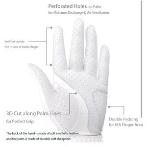 Gants de sport respirants et anti-humidité en cuir synthétique Cabretta de qualité supérieure, en peau d'agneau véritable, avec logo personnalisé – Vente chaude - Product Image 4