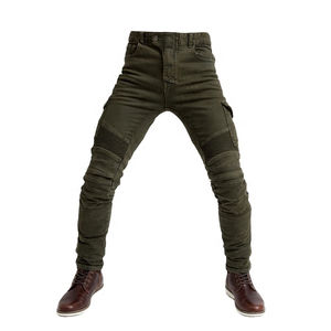 Jean slim bleu personnalisable pour homme, coupe ajustée, coupe-vent et grandes tailles, idéal pour les motards, protection pour la conduite en moto, vente en gros - Product Image 1