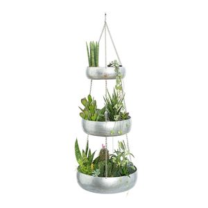 Chaîne de suspension en métal galvanisé pour plantes suspendues, support multi-niveaux pour plantes, décoration de jardin, balcon, patio, véranda, intérieur, extérieur, maison - Product Image 5
