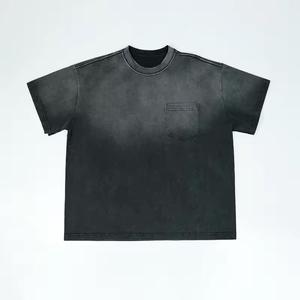 เสื้อยืดโอเวอร์ไซส์แบบฟอกสี 100% ผ้าฝ้าย วินเทจ ลุคสตรีทแวร์ คอกลม แขนสั้น สำหรับผู้ชาย เสื้อฟอกสี - Product Image 1