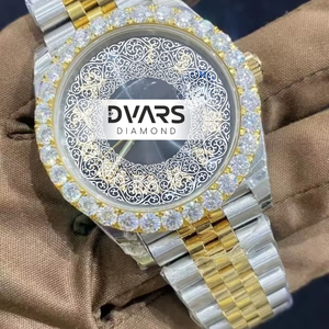 นาฬิกาจักรกลขั้นสูง คริสตัลแซฟไฟร์ เพชรโมอิสซาไนต์สี D ระดับความสะอาด VVS1 ตัวเรือนสแตนเลสสตีล กันน้ำ ระบบอัตโนมัติระดับพรีเมียม - Product Image 1