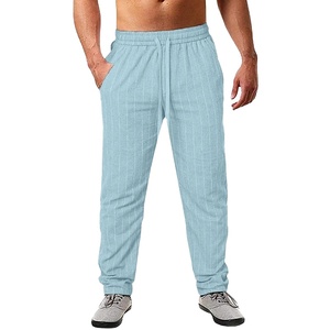 Custom <b>Men</b> <b>Pinstripe</b> Jogger Pants Wholesale Casual Slim Fit Drawstring <b>Trousers</b> Fashion Streetwear Sweatpants Manufacturer - Product Image 1